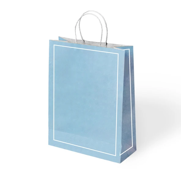 Büküm Saplı Kraft Kağıt Çanta 25x12x31cm Pakette 24 Ad ürün görseli 1
