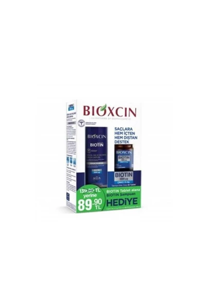 Biotin 5000 Mcg 60 Tablet Biotin Şampuan 300 ml Kofre ürün görseli 1