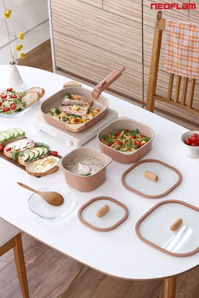 Fika Comfort Terracota Tencere ve Tava Seti 10 Parça ürün görseli 1