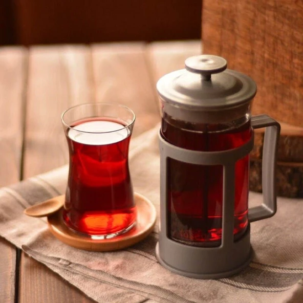 Bambum Magic French Press 350 Ml Gri - Resim 2