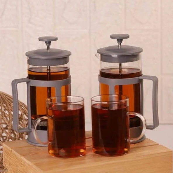 Bambum Magic French Press 350 Ml Gri - Resim 6