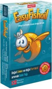 EasyFishoil Çocuk Portakal Aromalı 30 Çiğneme Tablet ürün görseli 1
