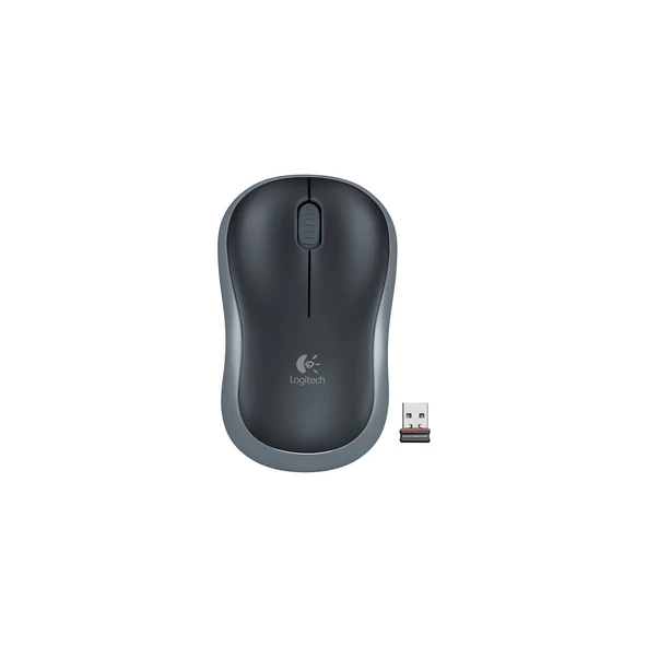 LOGITECH M185 NANO MOUSE KABLOSUZ SWIFT GREY 910-002235 ürün görseli 1