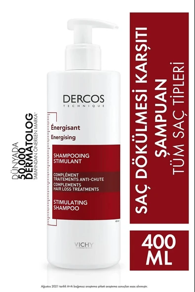 Vichy Dercos Energisant Saç Dökülmesi Karşıtı Şampuan 400 ml ürün görseli 1
