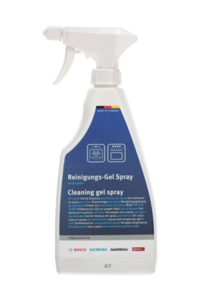 BOSCH Ankastre ve Solo Fırınlar İç Küvet Yağ İçin Temizleyici Jel Sprey ürün görseli 1