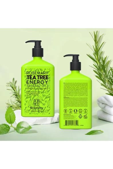 Beamarry Rosemary Tea Tree Energy Shampoo 380 ml - Resim 4