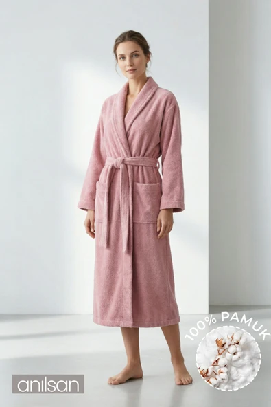 Şalyaka Bornoz G.Kurusu %100 Pamuk Unisex Spa Için Ideal Kadın/Erkek ürün görseli 1