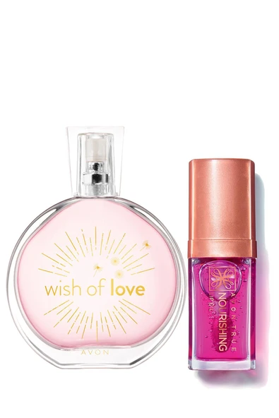 AVON Wish Of Love Kadın Parfüm Ve Besleyici Dudak Yağı Paketi ürün görseli 1