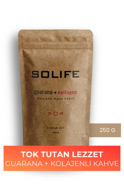 SOLIFE Guarana Ve Kolajenli Hazır Kahve Premium Soft 250 gr ürün görseli 1