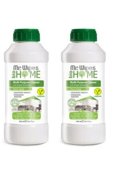 FARMASİ Mr.wipes Konsantre Çok Amaçlı Temizleyici Beyaz Sabun Kokulu 500 Ml. 2'li Paket ürün görseli 1