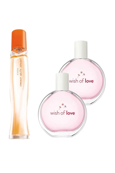 AVON Summer White Tropical Ve 2 Adet Wish Of Love Edt 50 Ml Kadın Parfüm Paketi ürün görseli 1