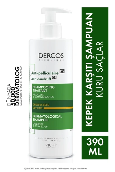 Vichy Dercos Anti-Dandruff Kepek Karşıtı Şampuan Kuru Saçlar 390 ml ürün görseli 1