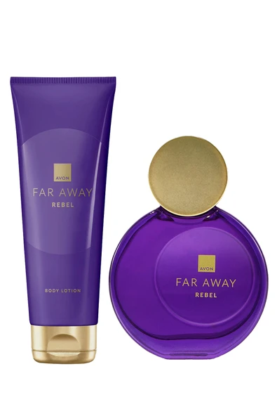 AVON Far Away Rebel Kadın Parfüm ve Vücut Losyonu Paketi ürün görseli 1