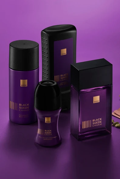 AVON Black Suede Charm EDT 100ml - Resim 3