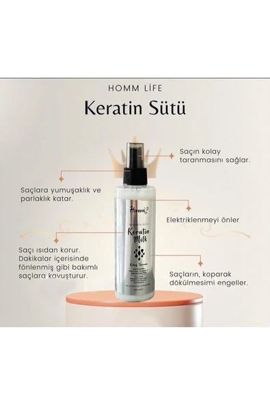 HOMM BİTKİSEL HOMM LIFE KERATİN SÜTÜ SPREY 200 ML ürün görseli 1