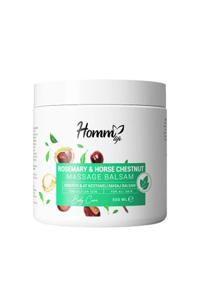 HOMM BİTKİSEL Homm Lilfe Biberiye & At Kestaneli Masaj Jeli Balsam 500 ml Baristrend ürün görseli 1