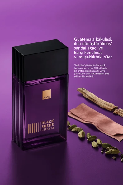 AVON Black Suede Charm EDT 100ml - Resim 2