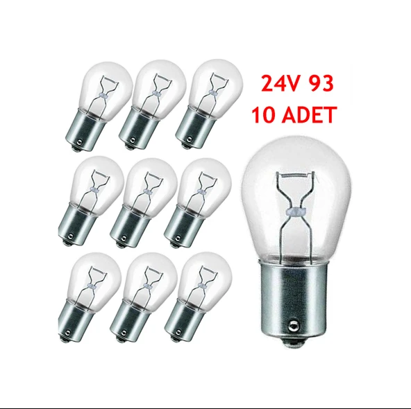 24 Volt 21 Watt Sinyal Stop Ampulu 93 Tek Duy Ampul Takımı ürün görseli 1