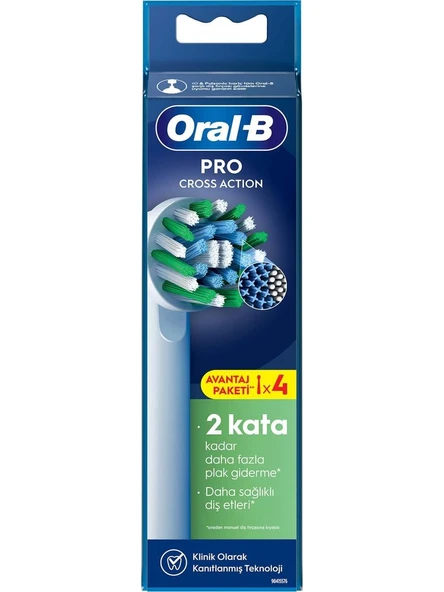 Oral-B Yedek Başlık Pro Cross Action 4 Lü - Resim 2