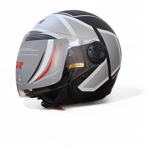 NCR KASK ÇENESİZ 230 ECE 22/06 BELGELİ SİYAH GRAFİK ürün görseli 1