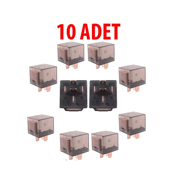 Mini Röle Şeffaf Röle 10 Adet 40 Amper Şeffaf 5 Uçlu 12V Role ürün görseli 1