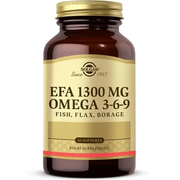 Solgar Omega 3-6-9 Efa 1300mg 60 Softjel ürün görseli 1