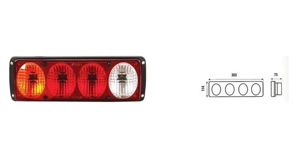 Üniversal Stop Lamba 2 Adet Mercekli Kablolu N11.4202 - Resim 3