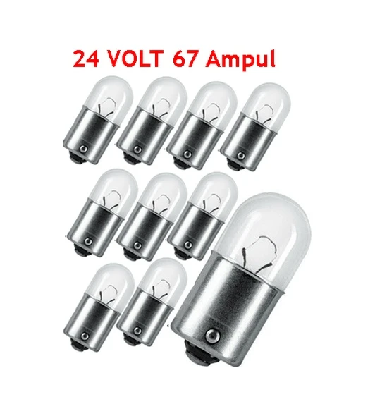 24V R5W 67 Park Stop Sinyal Fren Ampul 10 Adet 24 Volt ürün görseli 1