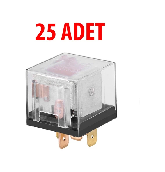 Mini Röle Şeffaf 25 Adet Universal 40 Amper Şeffaf 5 Uçlu 12V ürün görseli 1