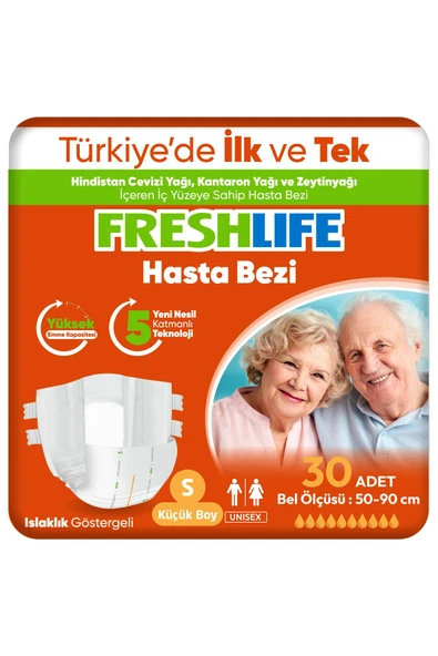 Freshlife Yetişkin Hasta Bezi S Beden 30 Adet ürün görseli 1