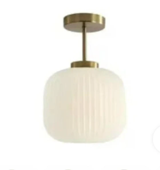 Rsylight Retro beyaz Elips Tavan Plofyoner Dekoratif Rustik Avize Çap:20 cm ürün görseli 1