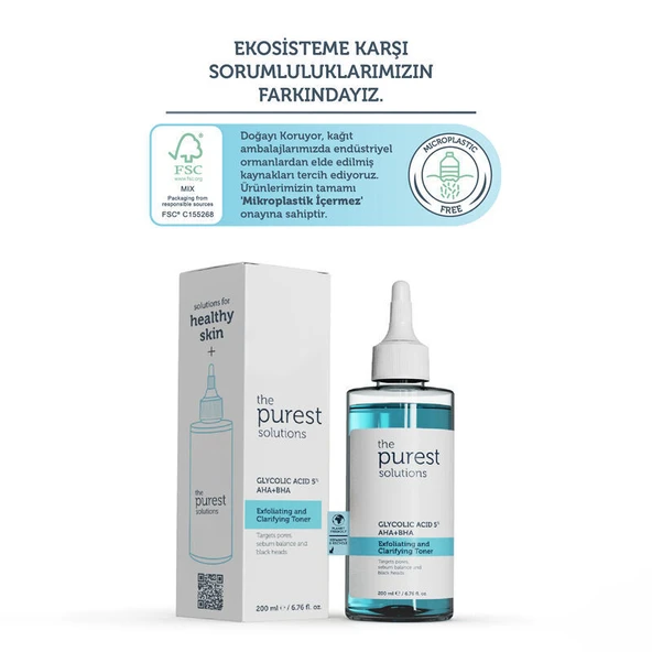 The Purest Solutions Exfoliating + Clarifying Toner 200 ml - Resim 4