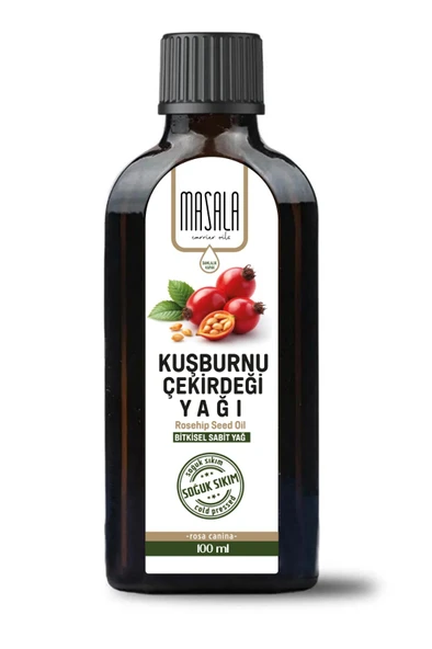 Kuşburnu Çekirdeği Yağı 100 ml.  (Soğuk Pres - Cam Şişe) ürün görseli 1
