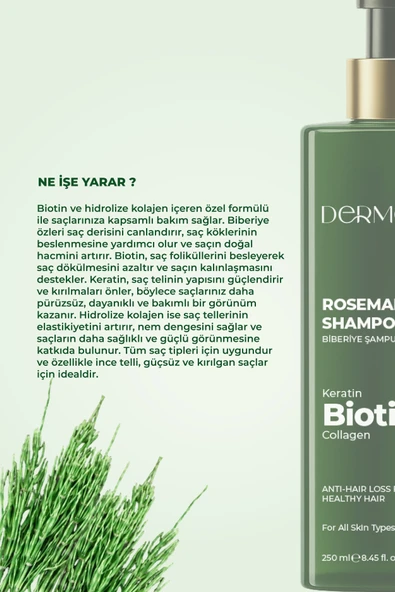 Dermoend Biotin Şampuan ve tarak - Resim 4