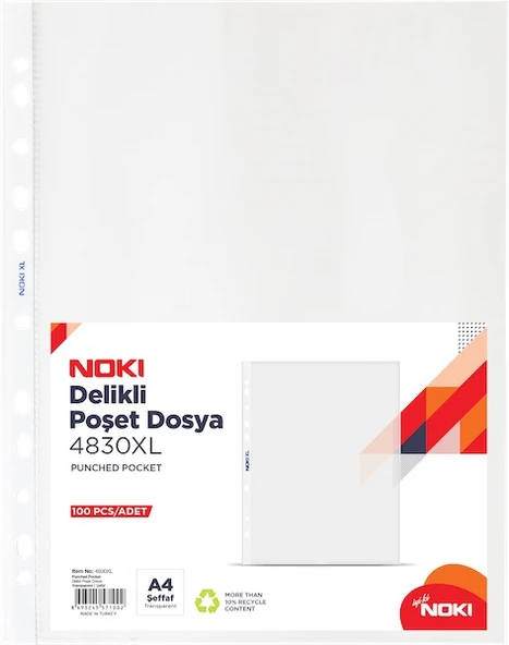 Noki Poşet Dosya Xl 100 Lü 4830Xl ürün görseli 1