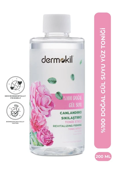 Dermokil %100 Doğal Gül Suyu Canlandırıcı Sıkılaştırıcı Tonik ürün görseli 1