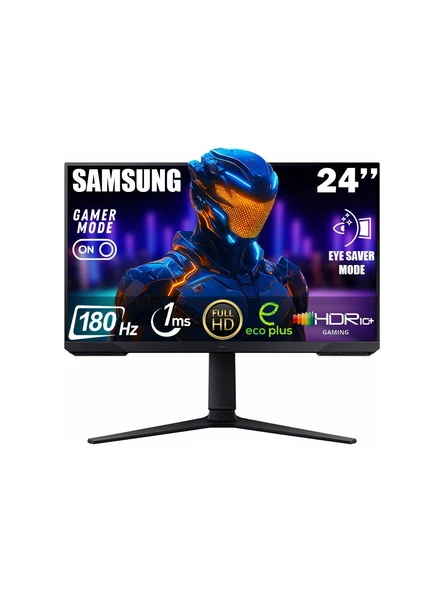 Samsung Odyssey G3 LS24DG302EUXUF 24" 1 ms Full HD Pivot 180 Hz Oyuncu Monitörü ürün görseli 1