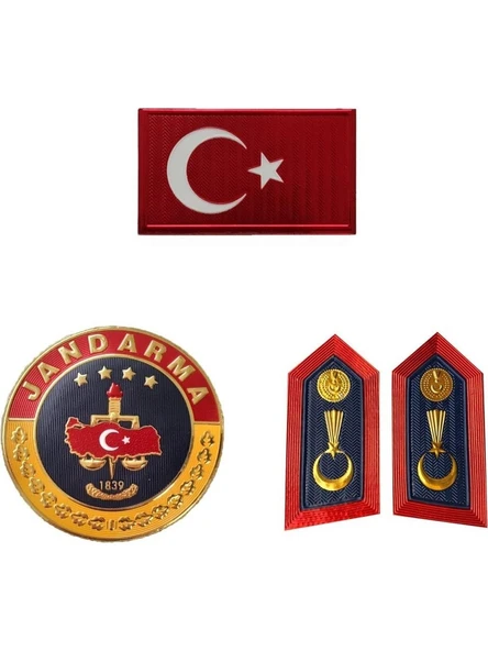 Jandarma Asayiş Spolet, Bayrak ve Yuvarlak 3D Plastik Tpu, Cırtlı ürün görseli 1