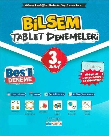 3.Sınıf Bilsem Tablet 5 li Deneme Evrensel İletişim Yayınları ürün görseli 1