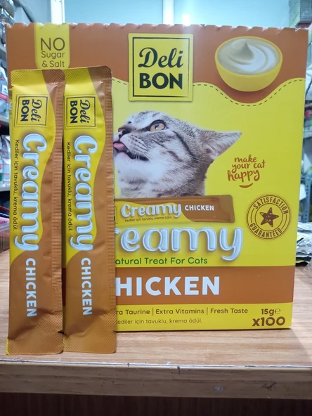 DELİBON EXTRA VİTAMİNLİ ŞEKERSİZ TAVUKLU KEDİ ÖDÜLÜ 15 GRAM X 20 ADET ürün görseli 1