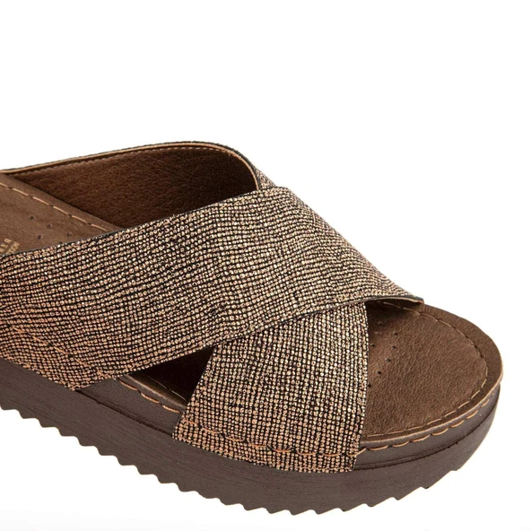 Muya Sling 33232 Anatomik Kadın Terlik Bronz - Resim 3