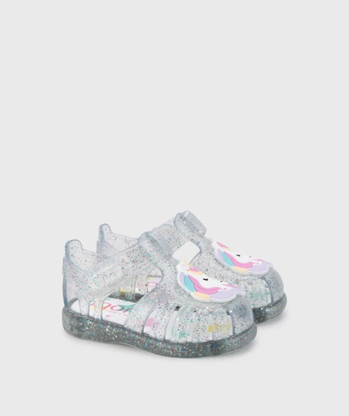 Igor S10341 Tobby Unicornio Çocuk Sandalet Simli Şeffaf ürün görseli 1