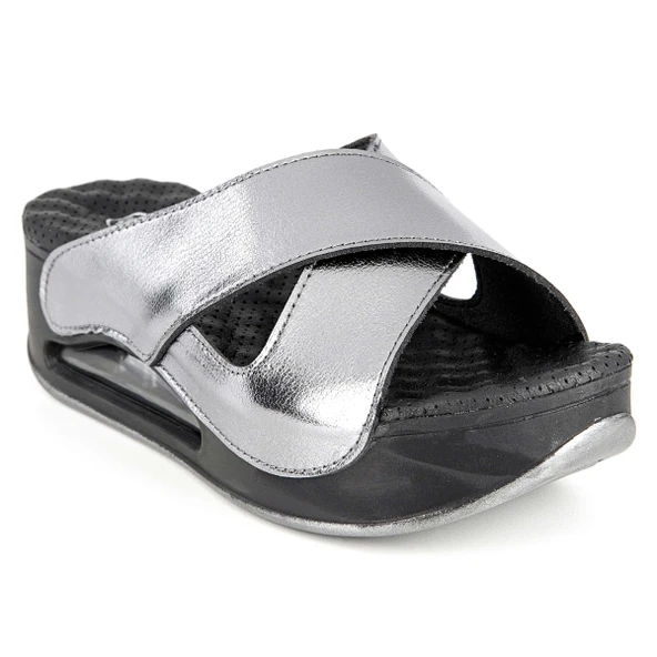 Muya Penelope Anatomik Airmax Memory Foam Kadın Terlik Kurşun ürün görseli 1