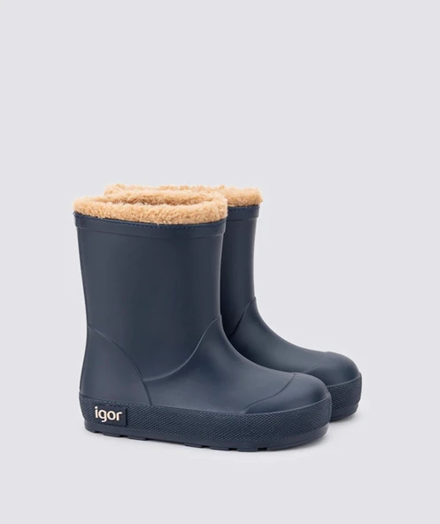 Igor W10306 Yogi Borreguito Kürklü Yağmur Çizmesi Lacivert ürün görseli 1