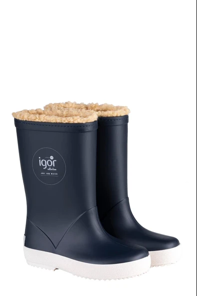 Igor W10207 Splash Nautico Borreguito Kürklü Yağmur Çizmesi Lacivert ürün görseli 1