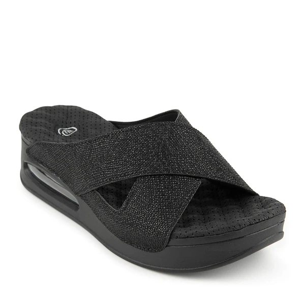 Muya Fly Anatomik Airmax Memory Foam Kadın Terlik Desenli Siyah ürün görseli 1