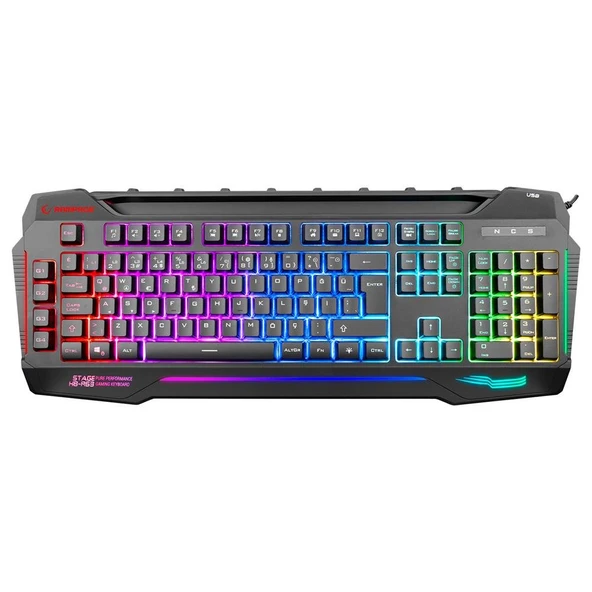 Rampage KB-R63 STAGE Siyah 4 Makro Fonksiyon Sese Duyarlı Işıklı RGB Q USB Oyuncu Klavyesi ürün görseli 1