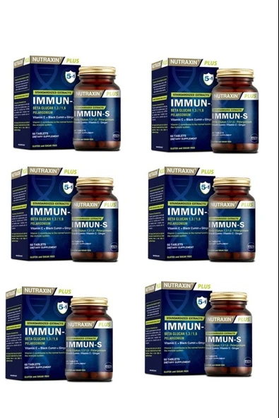 Nutraxin Immun-S 60 Tablet 6 Adet ürün görseli 1