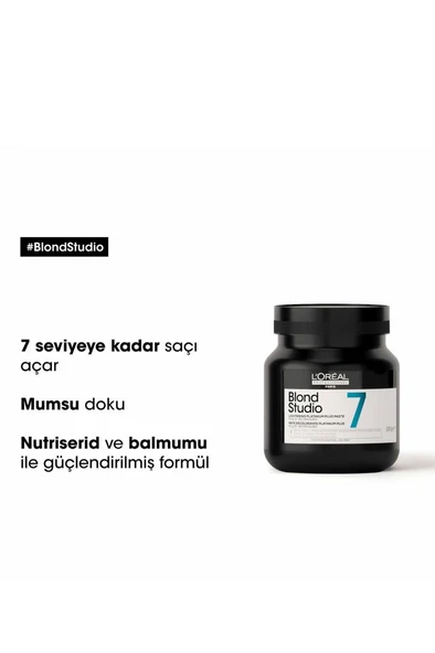 Loreal Professionnel Loreal Blond Studio 7 Aydınlatıcı Platin Plus Macun 500 Gr - Resim 2