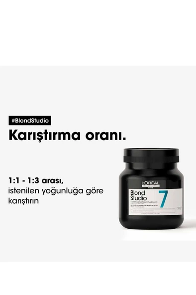 Loreal Professionnel Loreal Blond Studio 7 Aydınlatıcı Platin Plus Macun 500 Gr - Resim 4